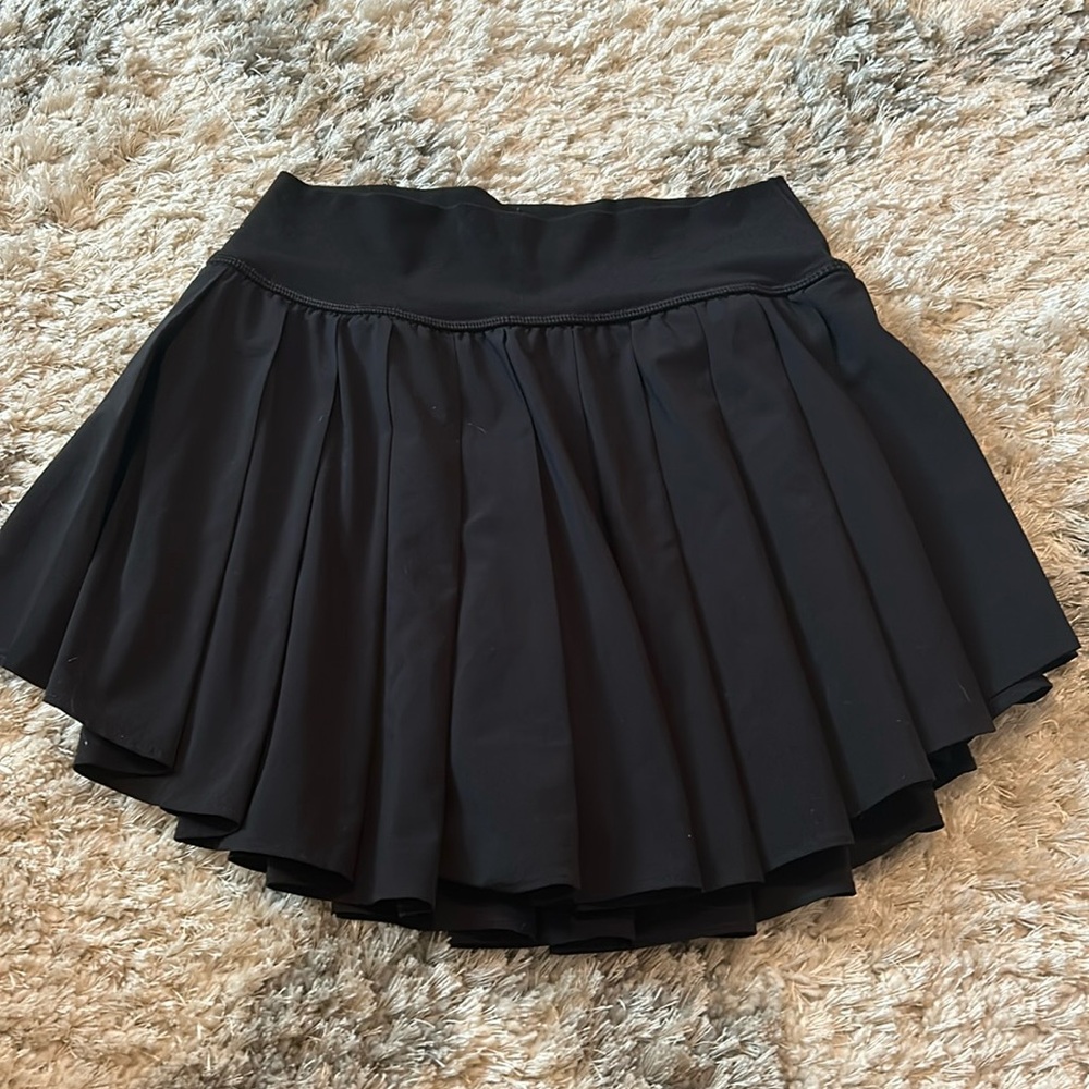 Aerie Offline Black Pleated Tennis Skirt
